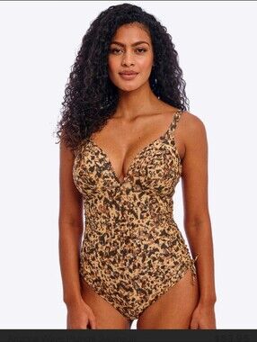 Freya logoArizona Wave Plunge Swimsuit Dune Print Brown